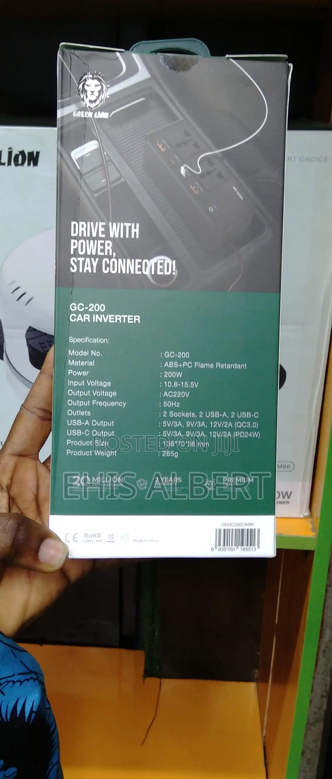 Green Lion Gc-200 Car Inverter Pd 24w Charging