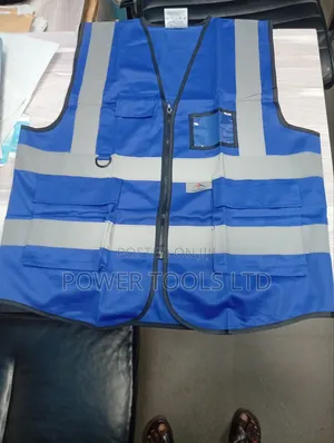 Blue Reflective Vest With Pocket