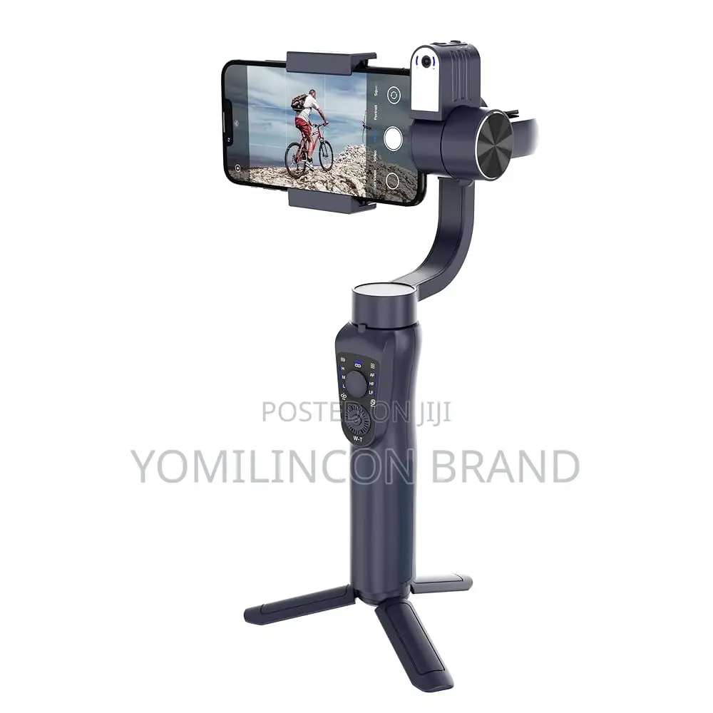 Porodo 3-Axis Gimbal Stabilizer Ai Tracker, With Fill Light, 360 Auto-