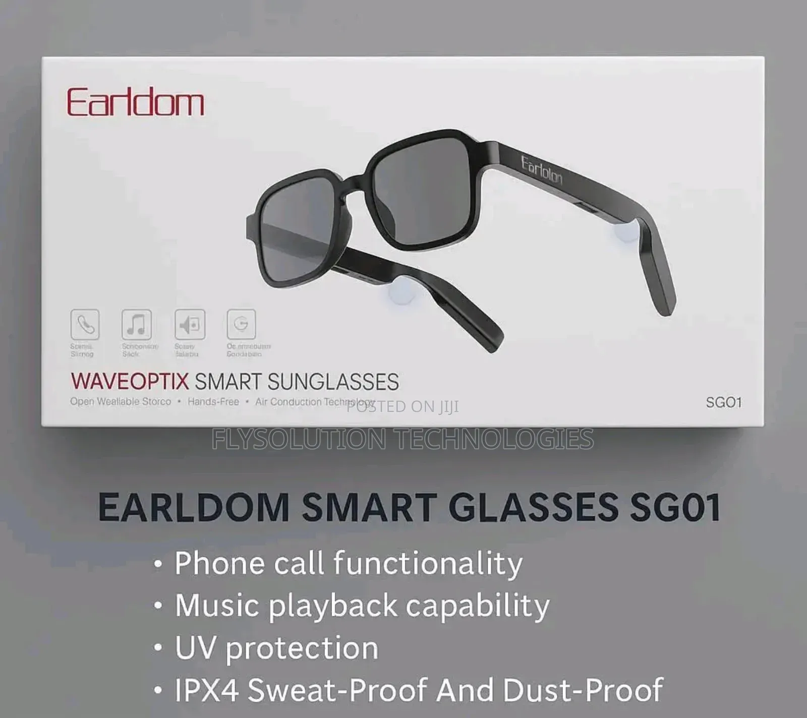 Earldom Waveoptix Smart Sunglasses Lass Eyeglasses - Sg01