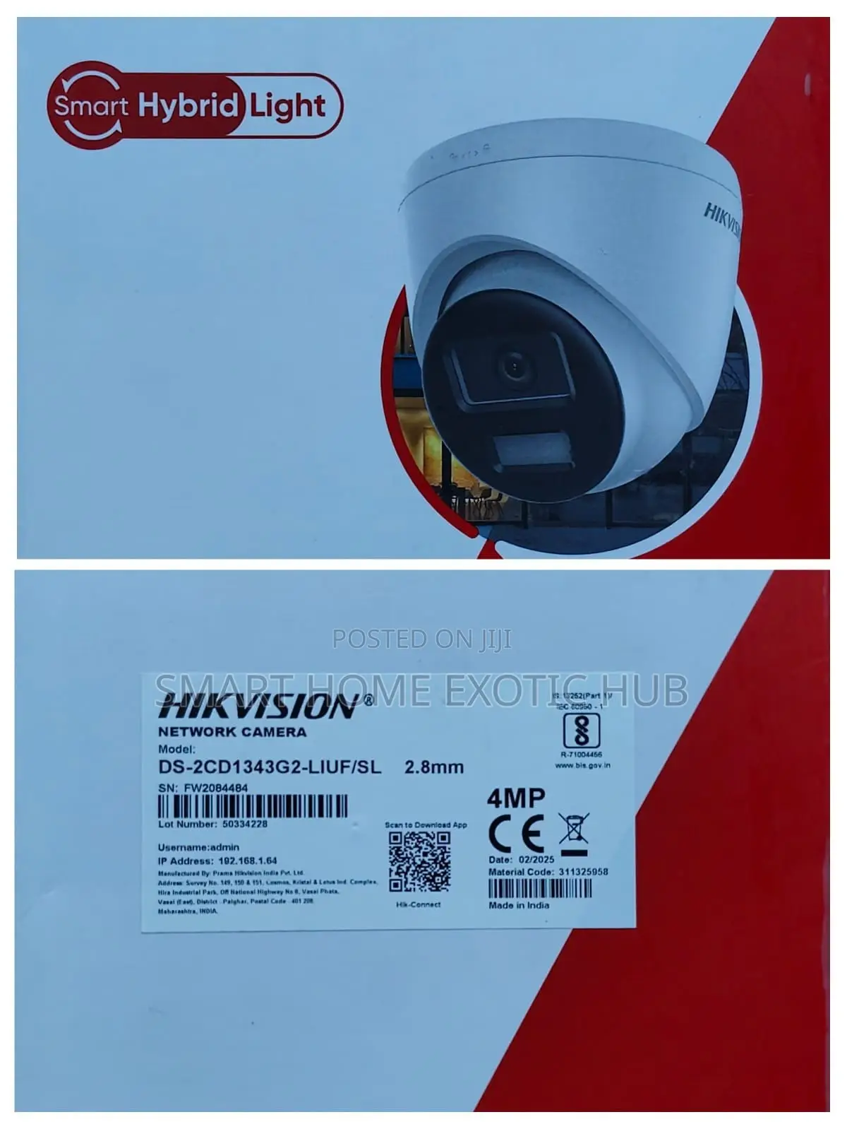 Hikvision Smart Hybrid Ip Camera 4mp