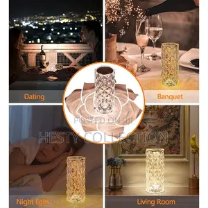 Rechargeable Diamond Bedside Table Lamp Decor