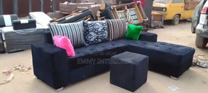 Quality L Shaped Fabric Sofa With Ottoman It's Available
