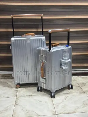 Set of Two Wide Pole Aluminum Bag With Back Cup Holder