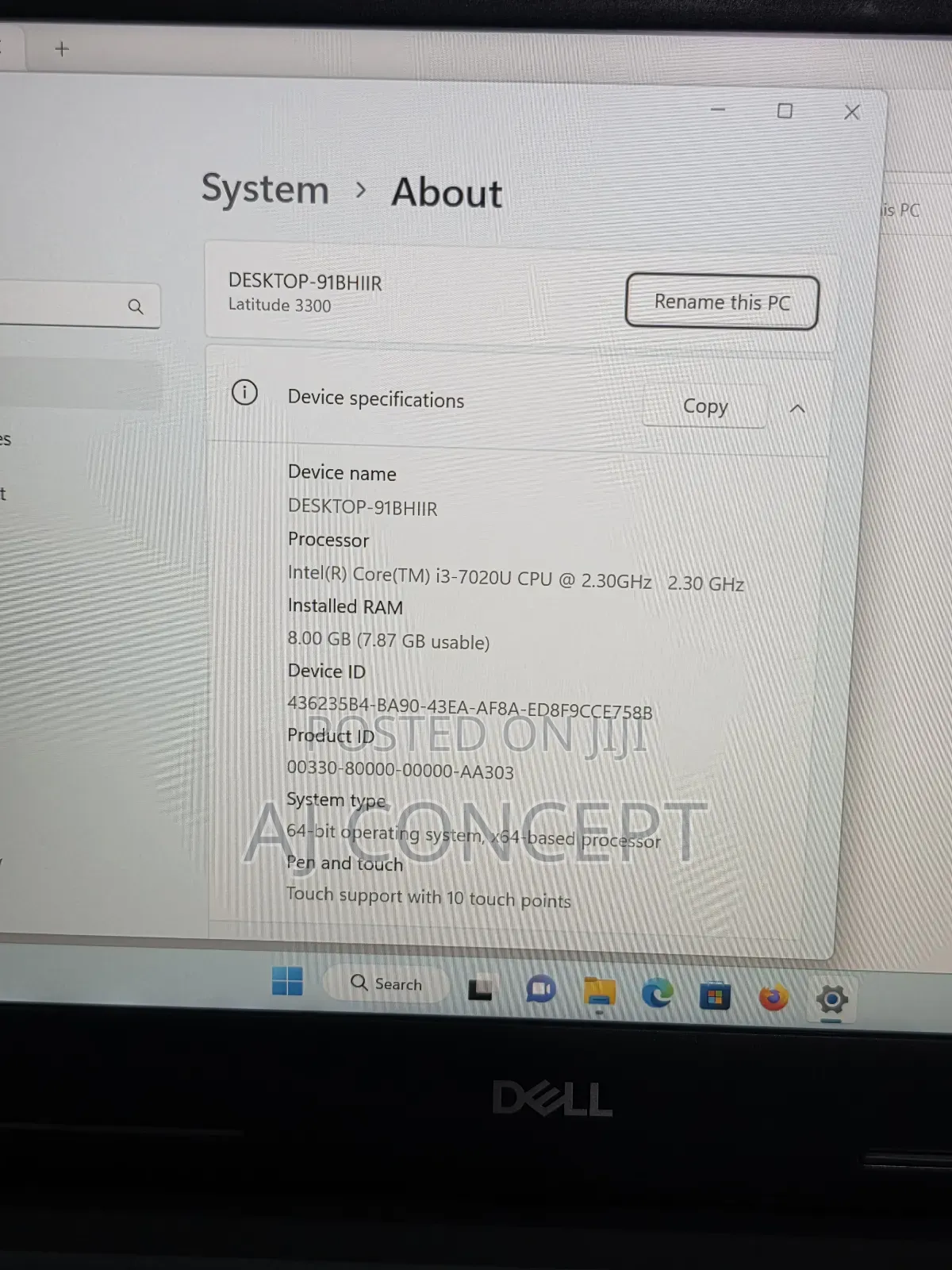Laptop Dell Vostro 3300 8GB Intel Core i3 SSD 256GB