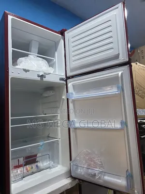 Nexus Wine Red Double-Door Refrigerator 185