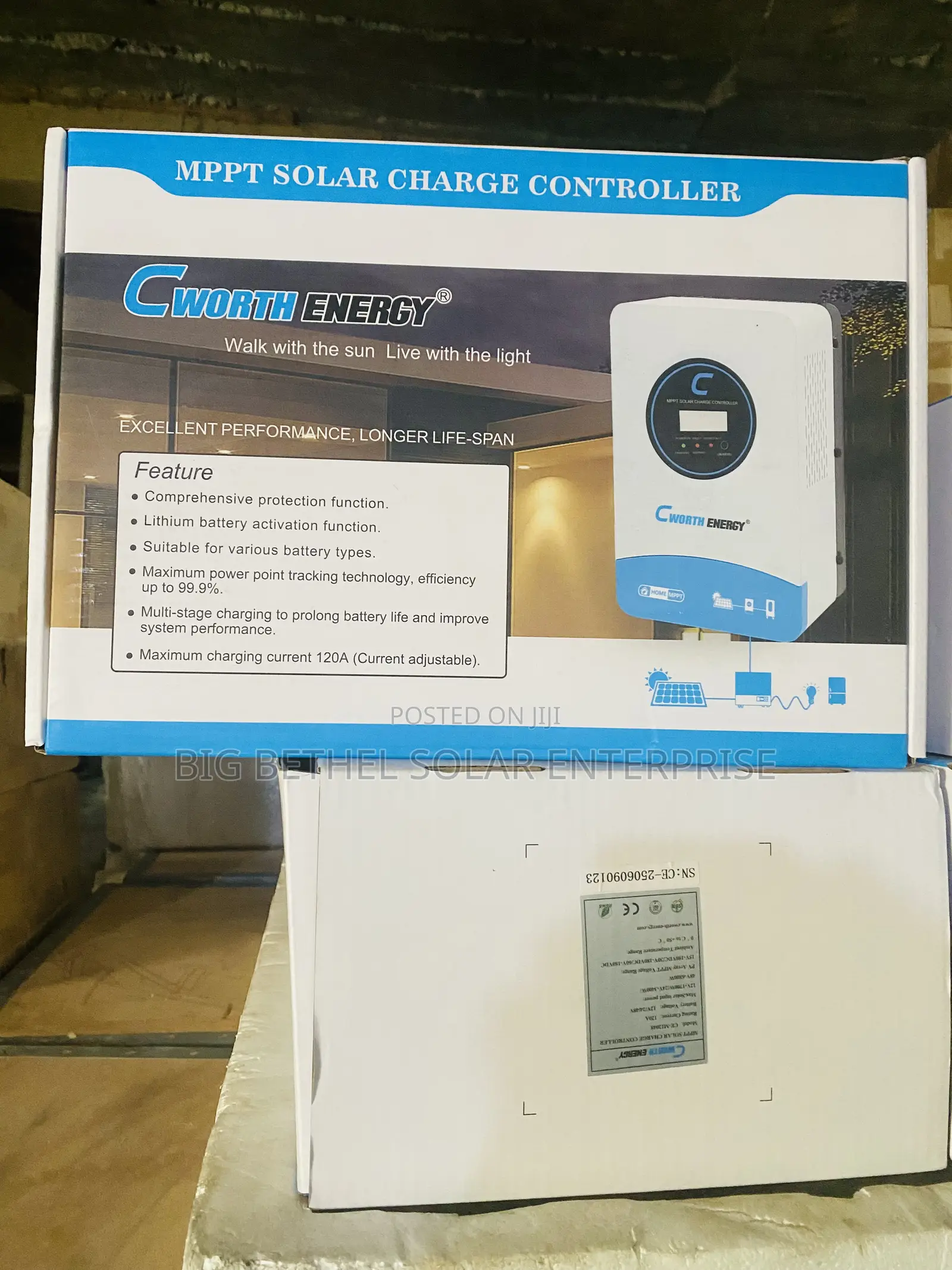 Cworth 120ah 12/24/48v MPPT Solar Charger Controller