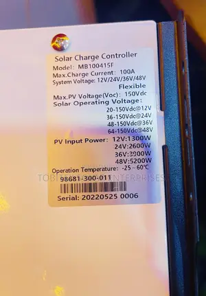 Super Max Solar Charge Controller 12/24/48v 100a