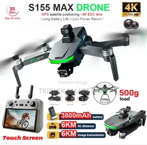 S155 Max GPS Drone Camera 5g Obstacle Avoidance Large Touch Screen