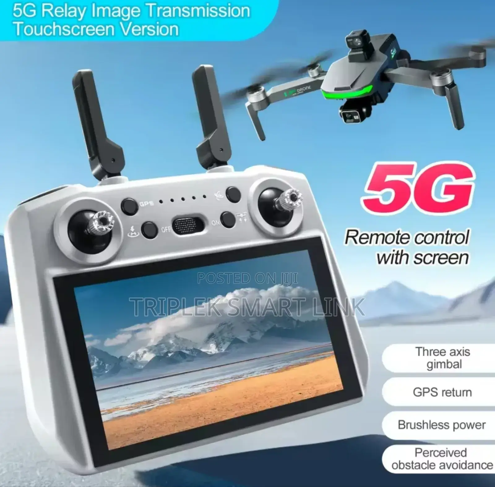 S155 Max GPS Drone Camera 5g Obstacle Avoidance Large Touch Screen