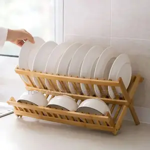 Foldable Wooden Dish Rack