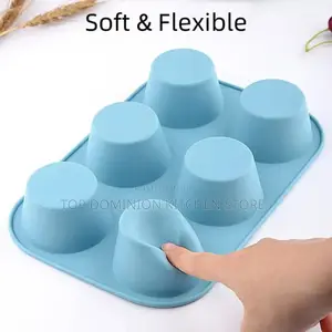 6 Cup Silicone Cupcake Baking Mould