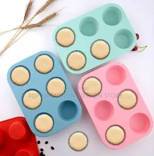 6 Cup Silicone Cupcake Baking Mould