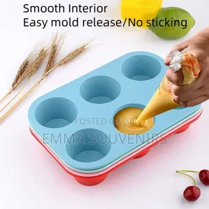6 Cup Silicone Cupcake Baking Mould