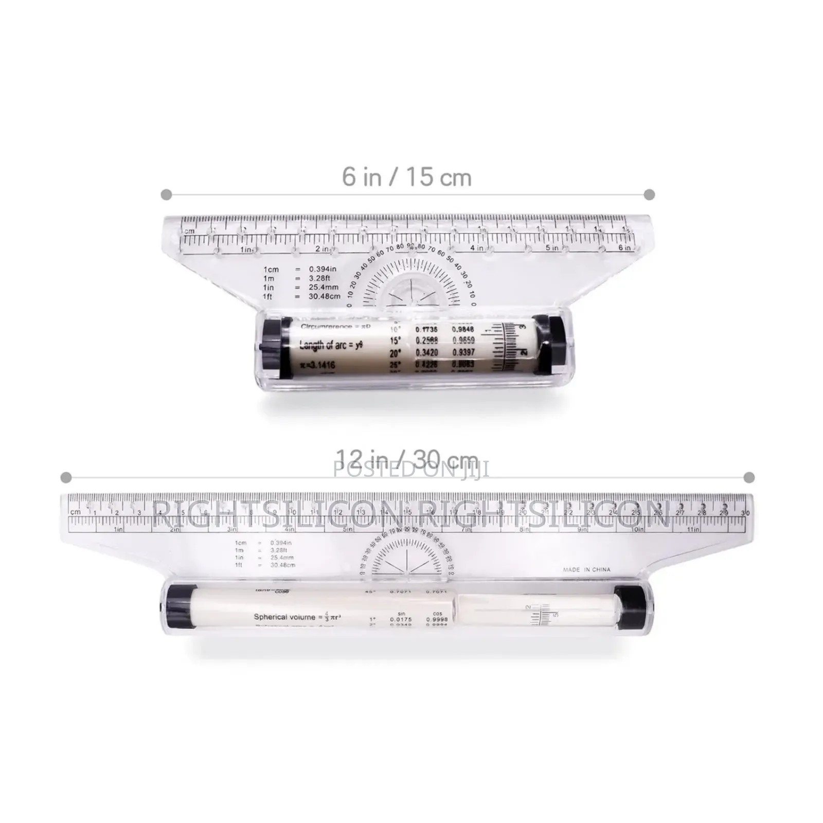 Usa 2 PCS Plastic Measuring Rolling Ruler Drawing Roller