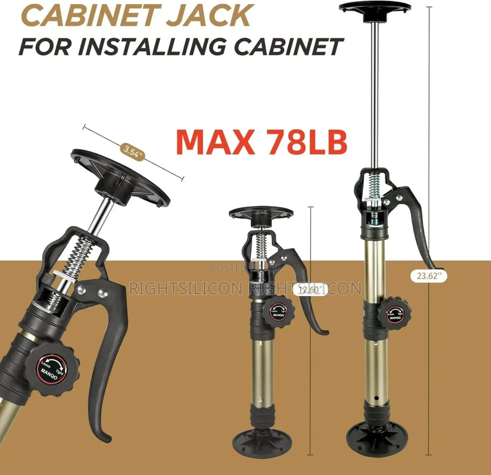 Usa Cabinet Jack for Installing Cabinet Support Pole 3rd Hand