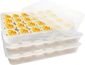 Usa 3pcs Deviled Egg Platter and Carrier With Lid 72egg Slots