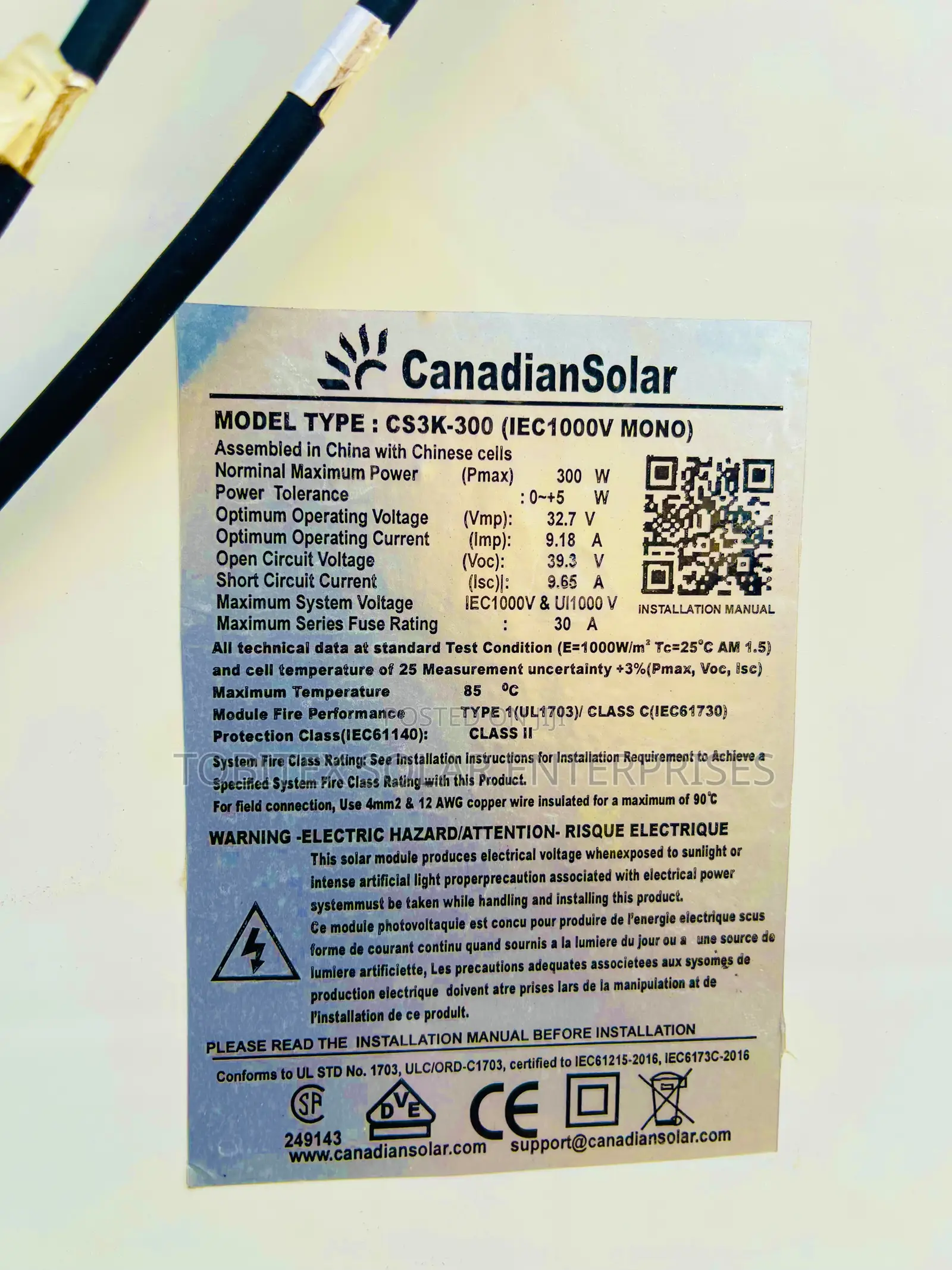 300watts Canadian Panel