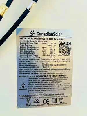 300watts Canadian Panel