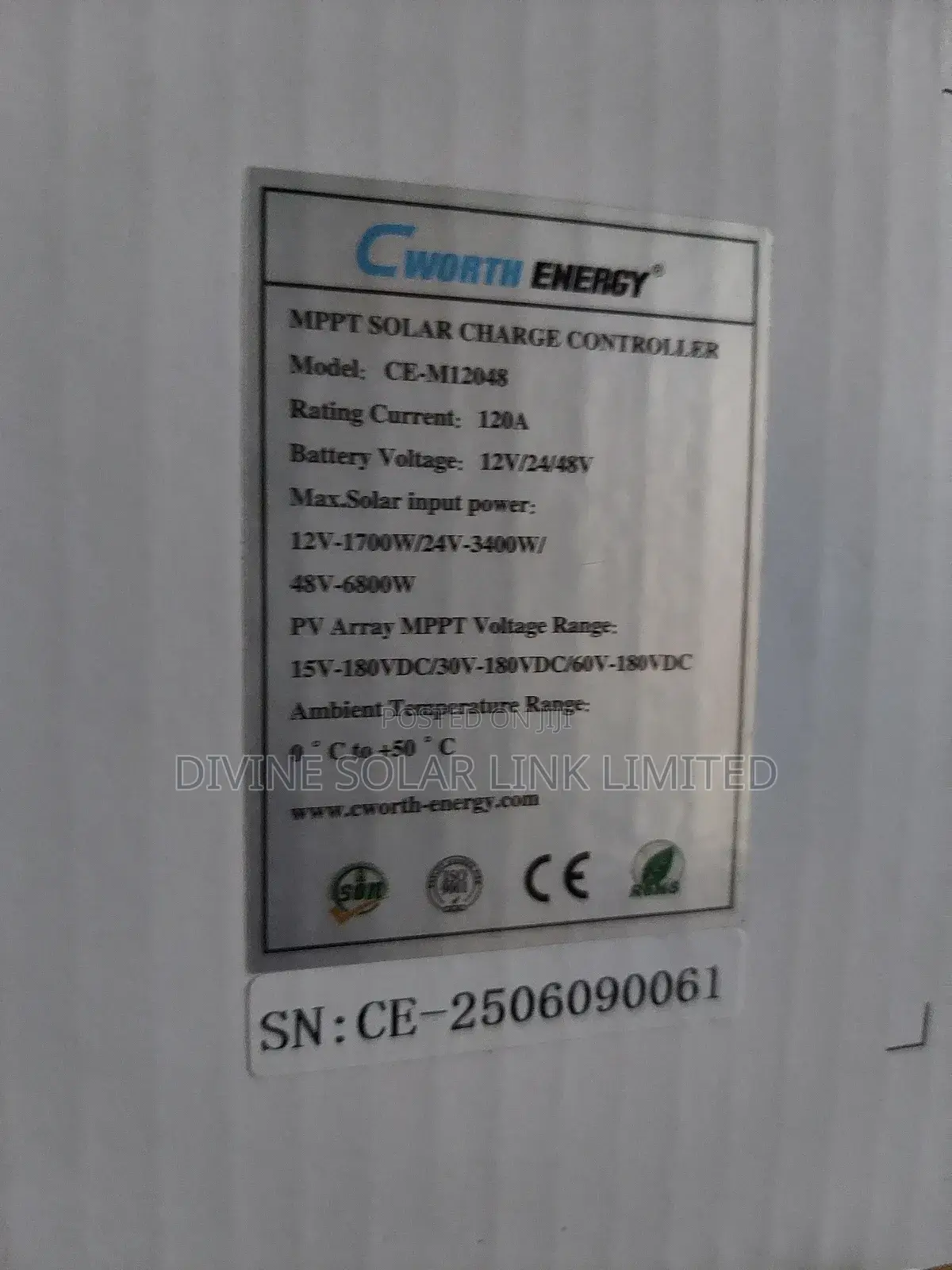 120a Charge Controller 12v 24v 48v