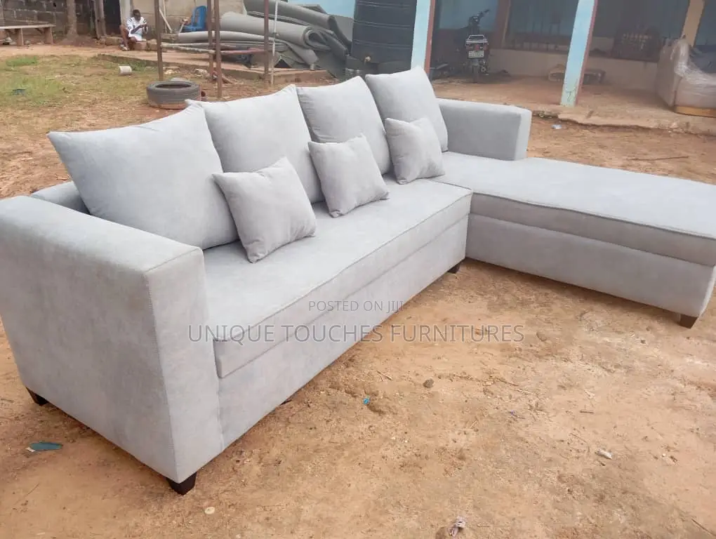 Light Gray L Form Sofa