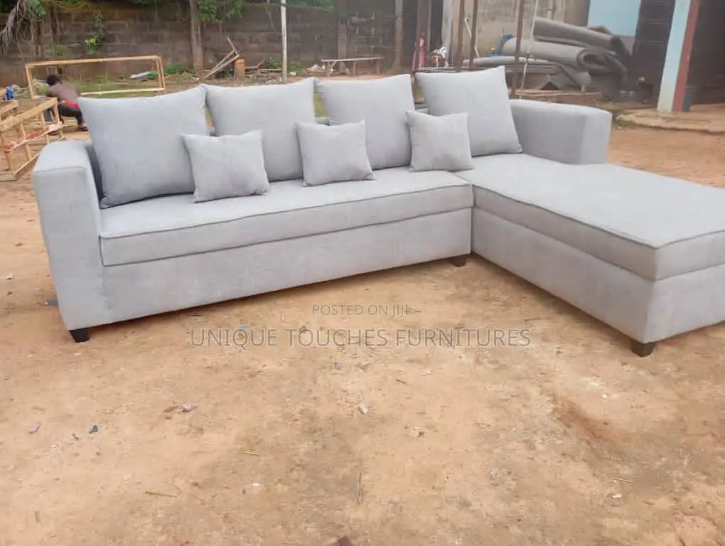 Light Gray L Form Sofa