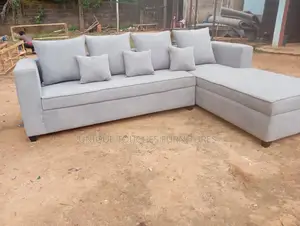 Light Gray L Form Sofa