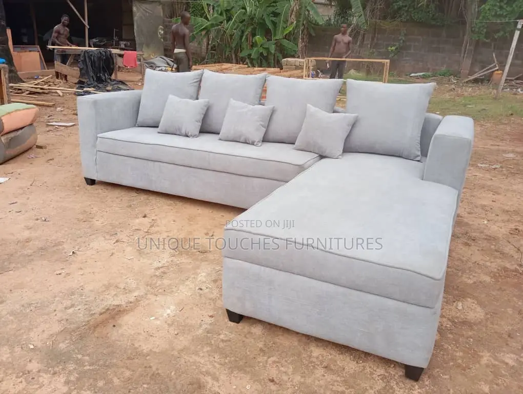 Light Gray L Form Sofa
