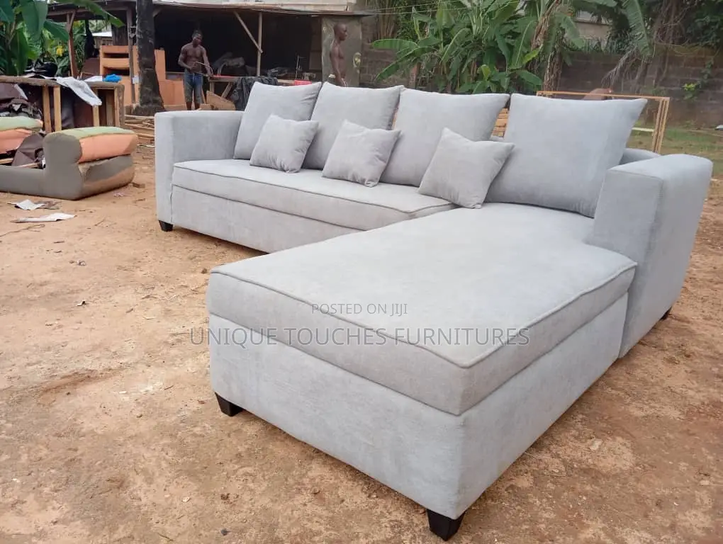 Light Gray L Form Sofa