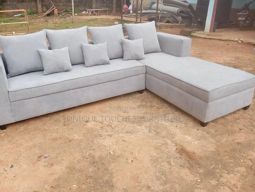 Light Gray L Form Sofa