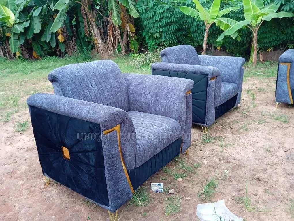 Multi Coloured Cozy Gray Sofa Set