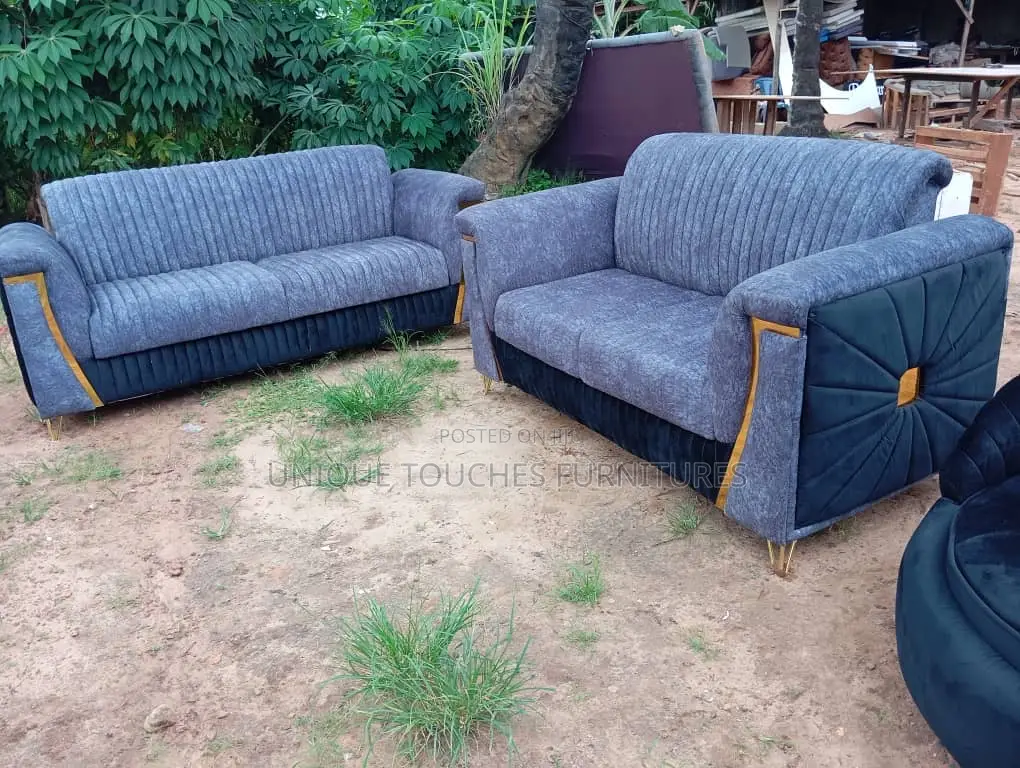 Multi Coloured Cozy Gray Sofa Set