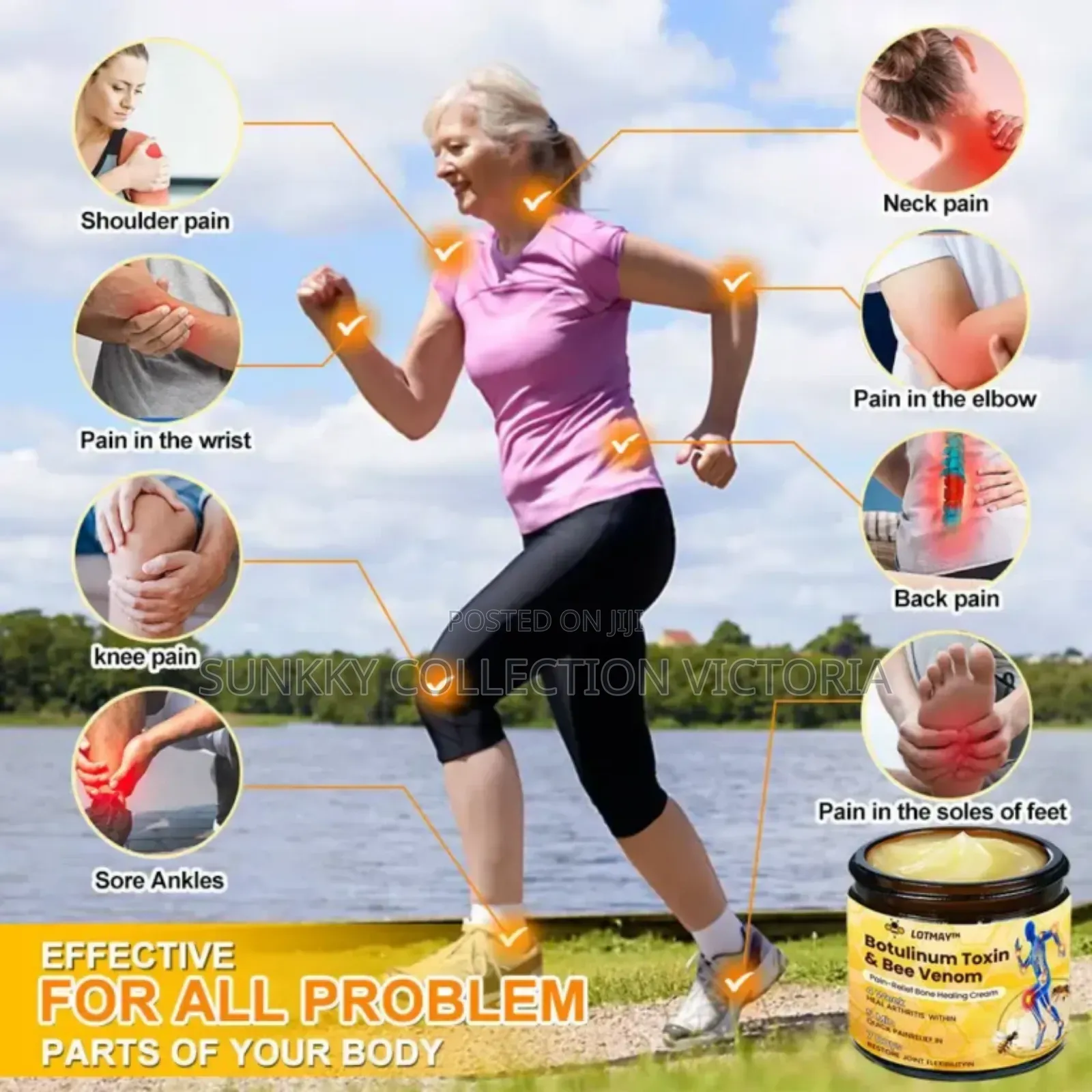 Botulinum Toxin and Bee Venom Pain Relief Bone Healing Cream