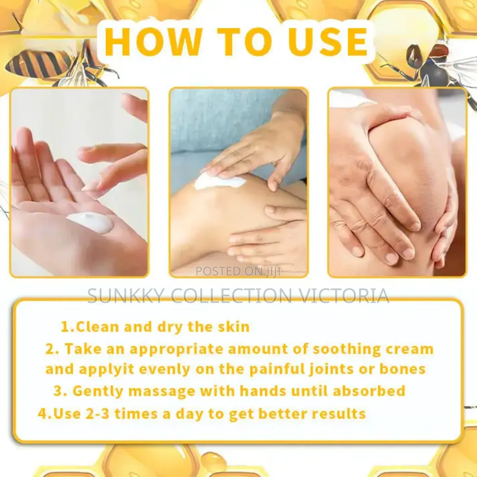 Botulinum Toxin and Bee Venom Pain Relief Bone Healing Cream