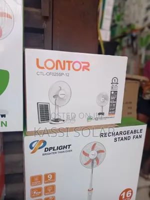 Desktop Lontor Rechargable Fan With Bulbs and Panel