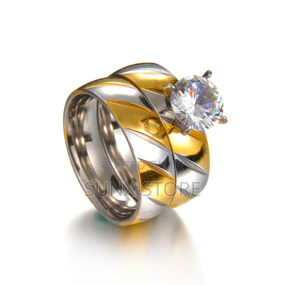 Gold Silver Wedding Ring (None-Fade)