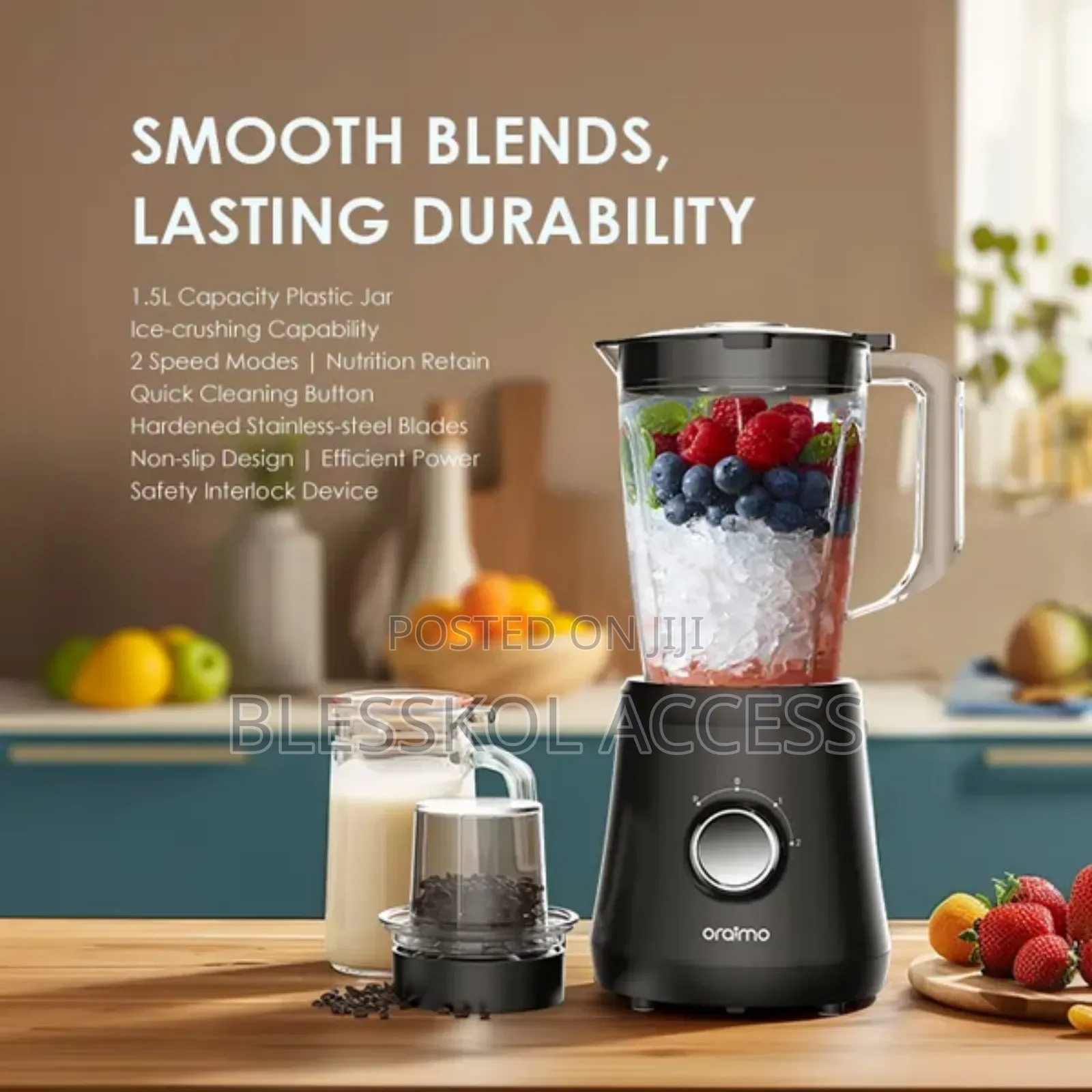 Oraimo Smartblender Sleek 1.5l 2 Speeds Blender