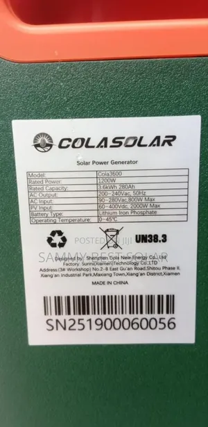 Cola Solar Generator 3.6kw
