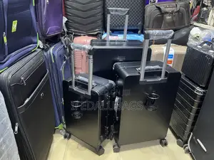 High Quality Black Travel Luggage With Cup Holder