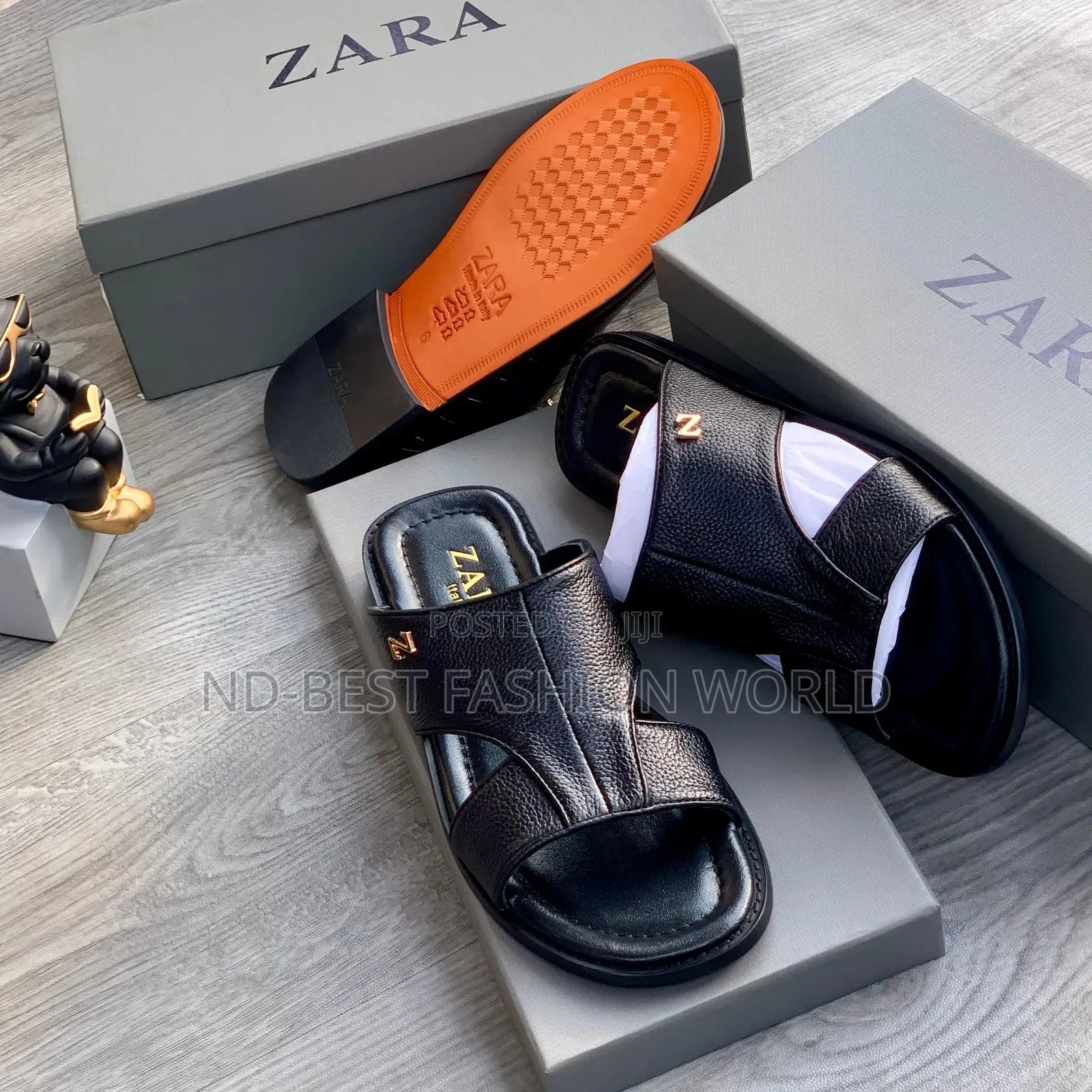 Zara Quality Leather Slippers