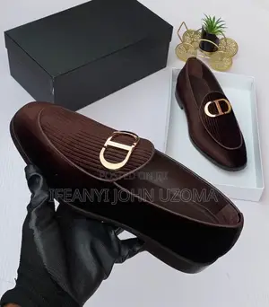 Classic Brown Color Suede Material Men Shoe