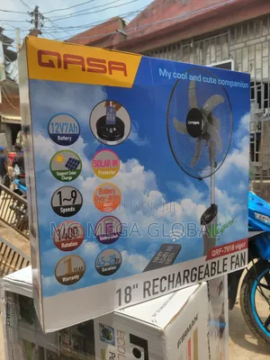 Qasa 28hrs Retain Rechargeable 18" Standing Fan
