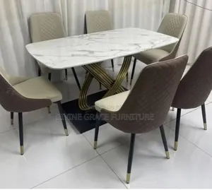 Marble Dinning Table and Chairs