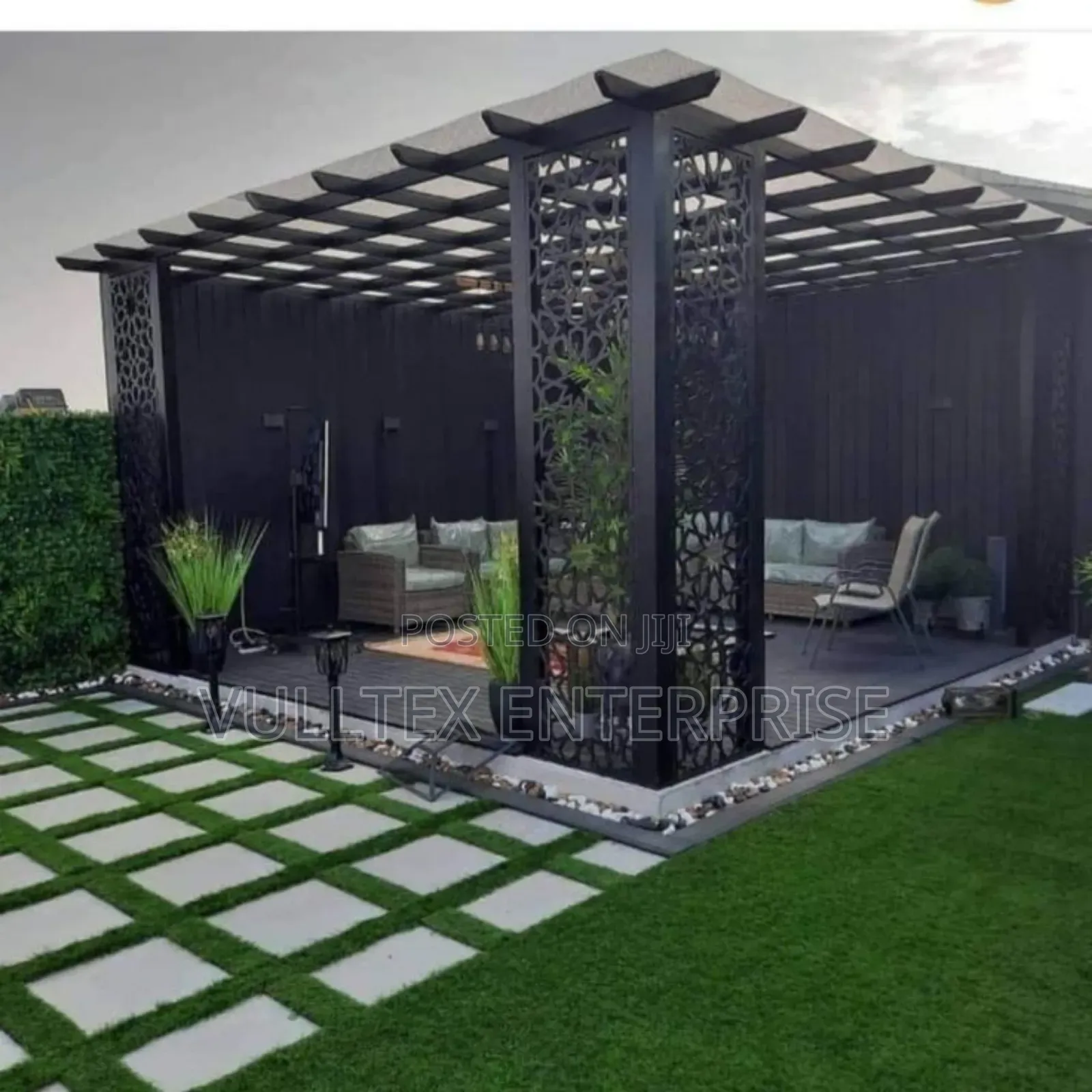 Pergola With. Transparent Roofing