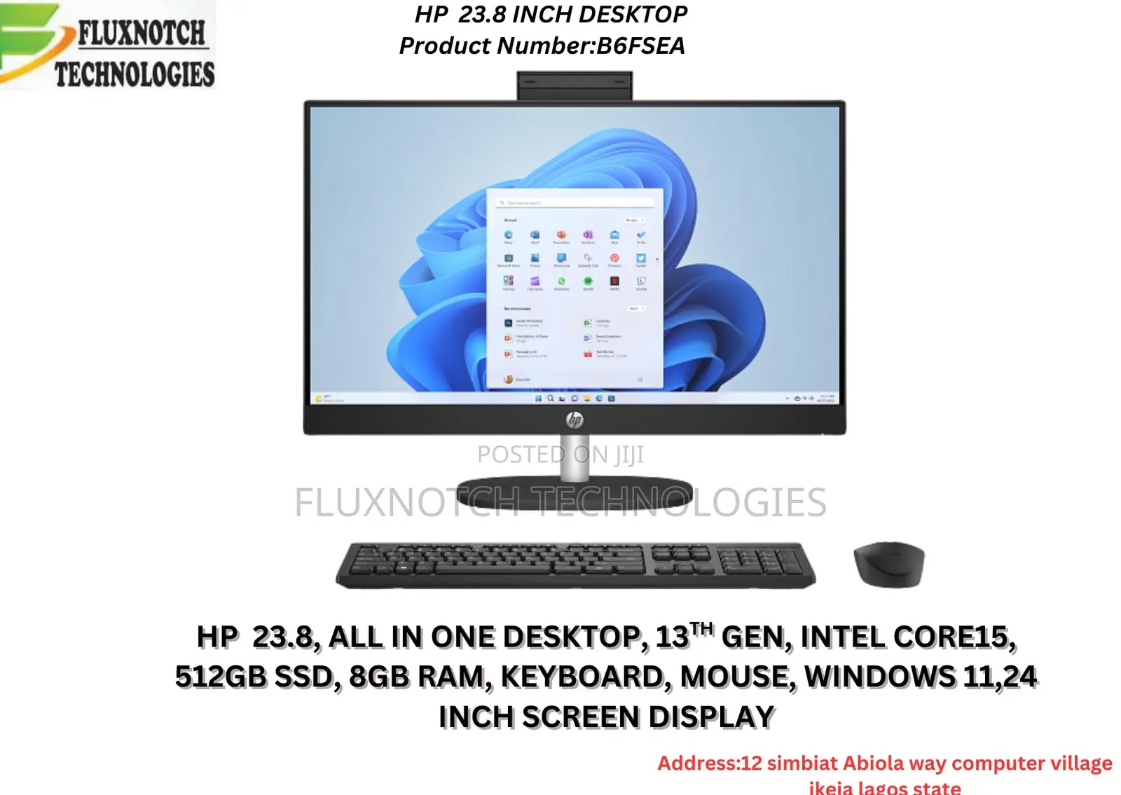 New Desktop Computer HP AiO 24 8GB Intel Core i5 SSD 512GB
