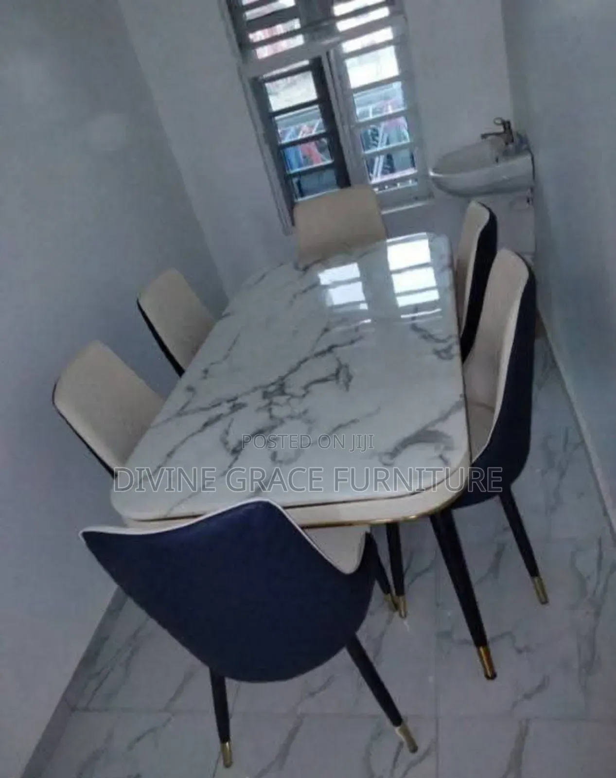 Solid Marble Dinning Set