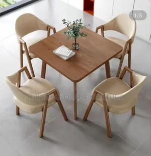Wooden Top Dining Table Set