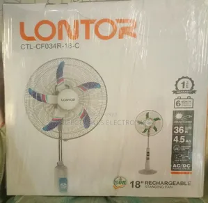 Lontor 18-Inch Rechargeable Fan CTL-Cf034r-18-C – With Remote Control