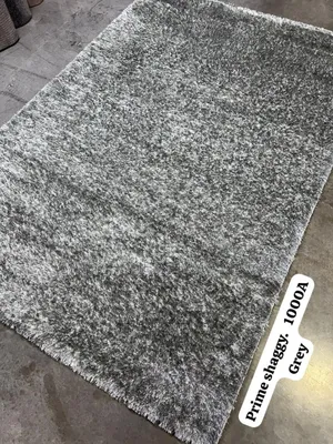 Grey Living Room and Bedroom Design Shaggy Vip Center Rug