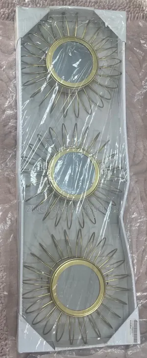 Set of 3 Gold Wire Mirror